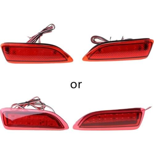 1Pair FTT Rear Bumper Lights LED Reflector Brake Stop Signal Running Lamp for toyota Corolla Lexus CT200h T3ED