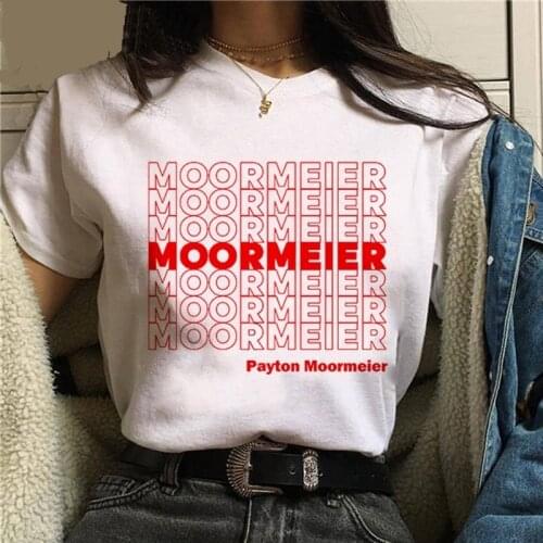 Payton Moormeier Harajuku Printing T Shirt Women 100% Cotton Casual 90s Tshirt Hip Hop Streetwear Vogue T Shirt Tops Women 2020