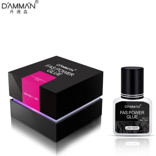 Damman 10ml Eyelash Glue 1-3 Seconds Fast Drying Eyelashes Extension Glue Pro Lashes Glue Adhesive Retention Long Last 7-8 Weeks