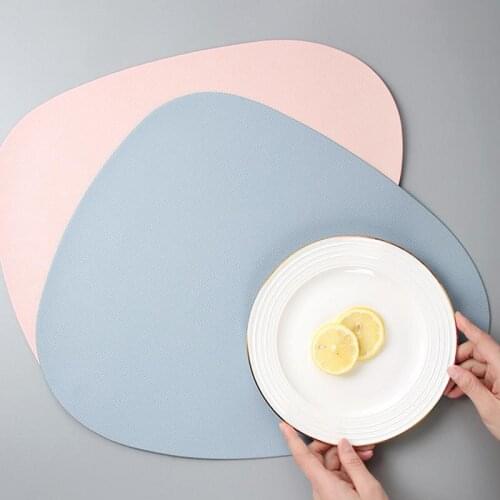 Tableware Pad Placemat Table Mat Leather Heat Insulation Non-Slip Simple Placemats Disc Coaster Placemat For Dining Table
