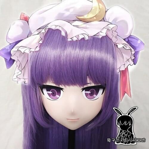 Rabbit 17) Resin Crossdress Pretty Girl Head BJD Doll Mask Cartoon Anime Patchouli Knowledge Cosplay Kigurumi Mask Crossdresser