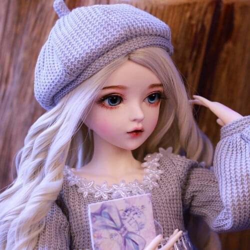 Bjd doll 60cm gifts for girl Silver hair Doll With Clothes Change Eyes NEMEE Doll Best Valentines Day Gift Handmade Beauty Toy