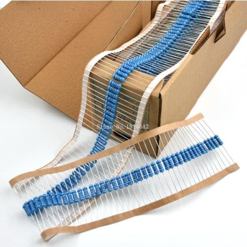 50PCS 1W Metal film resistor 1% 1R ~ 1M 2R 10R 22R 47R 100R 330R 1K 4.7K 10K 22K 47K 100K 470K 1 10 22 47 100 330 ohm resistance