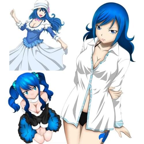 Sexy Juvia Fairy Tail for Laptop Moto Skateboard Luggage Guitar Furnitur Decal School Gift Waterproof Sticker Auto DecorationC