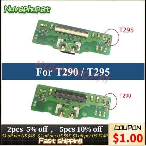 Novaphopat For Samsung Galaxy Tab A 8.0 2019 T290 T295 USB Dock Charger Port Charging Plug Microphone Mic Flex Cable Board