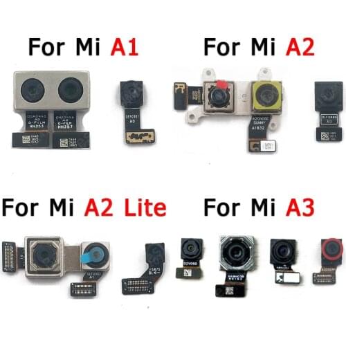 Original Rear Front Camera For Xiaomi Mi A1 A2 Lite A3 5X 6X Back Frontal Selfie Backside Camera Module Replacement Spare Parts