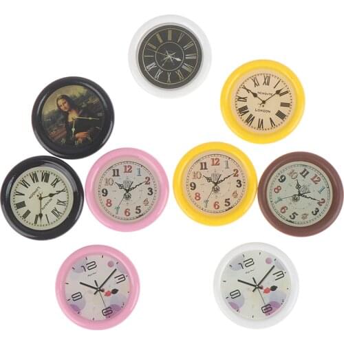 Resin Wall Clock Play Doll House Miniaturas Home Decor Accessories Toy Pretend Play Furniture Toy Dollhouse Miniature 1:12 Scale