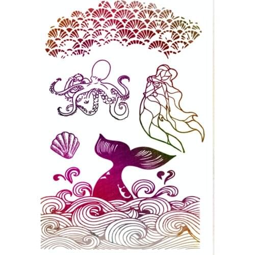 PANFELOU Mermaid Marine Transparent Clear Silicone Stamp/Seal for DIY scrapbooking/photo album Decorative clear stamp sheets