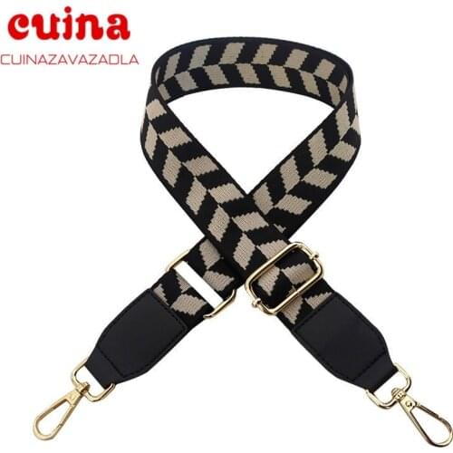 Rainbow Adjustable Obag Straps Nylon Colored Belt Bag Strap Hanger Handbag Accessories For Women Decorative Obag Handle Ornament