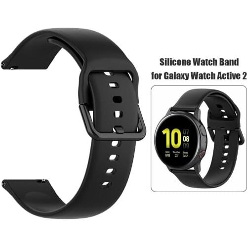 Silicone Watch Strap Bracelet Band for Samsung Galaxy Watch Active 2 40mm 44mm L Moderate Softness Comfortable to Wear