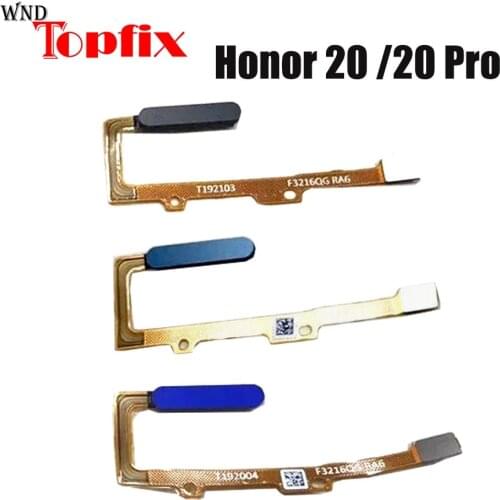 Touch ID For Huawei Honor 20 Pro Home Menu Button Flex Cable Ribbon Replacement Parts For Honor 20 Fingerprint Sensor YAL-L21
