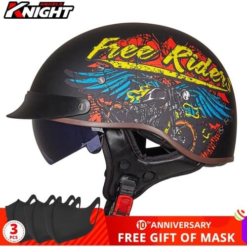 GXT Capacete Motocicleta DOT Certification Half Helmet Casco Moto Retro Open Face Helmet Motorcycle Accessories Casco Moto