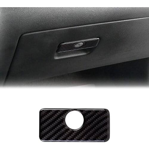 Compatible with Carbon Fiber Car Storage Box Panel Trim Decoration Sticker for Chevrolet Camaro 2017 2018 2019 2020 (Black)