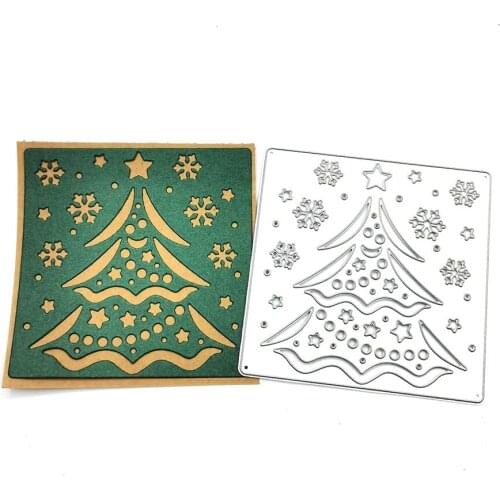Julyarts Christmas Tree Stencils for Card Making Craft For DIY Scrapbooking Decorative Embossing Paper Cards Handcraft Die Cut
