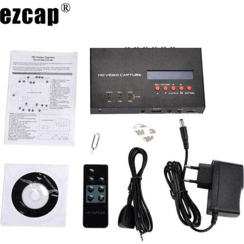 HD 1080P HDMI/Ypbpr/CVBS AV Composite Component video Microphone Mic Input Video Capture Card Box with Time Scheduled Recording