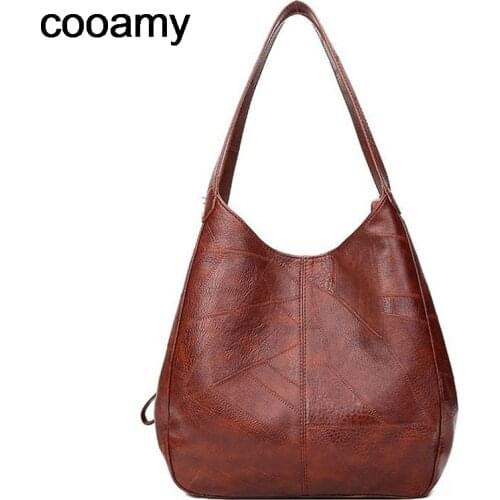 Women PU Leather Vintage handbags Luxury Single Shoulder Bags Hobos Designer Top-handle Bags For Women fashion Ladies Large Tote