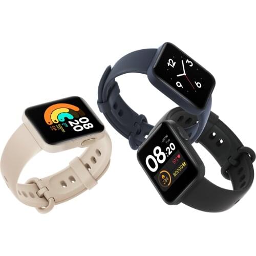 Xiaomi Mi Watch Lite Smart Clock Black GPS 9 Days Battery Life 1.4" Color Display Water Resistant 120+ WatchFaces Heart Rate And Sleep Monitoring Compatible With All Smartphones Ios Android