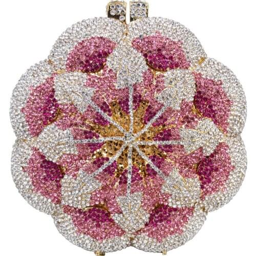 Womens Handbags mini Purse Clutch Evening Bag Bridal Wedding Elegant Party Dazzling Women Crystal Evening Metal Clutches Bags