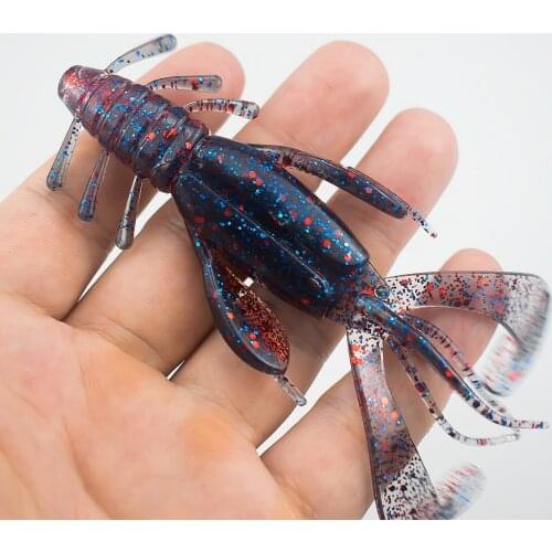 100mm Fishing Soft Lure Jig Wobblers Swimbait Silicone Baits Shrimp Bass Perch Lure Artifical Craws Bait