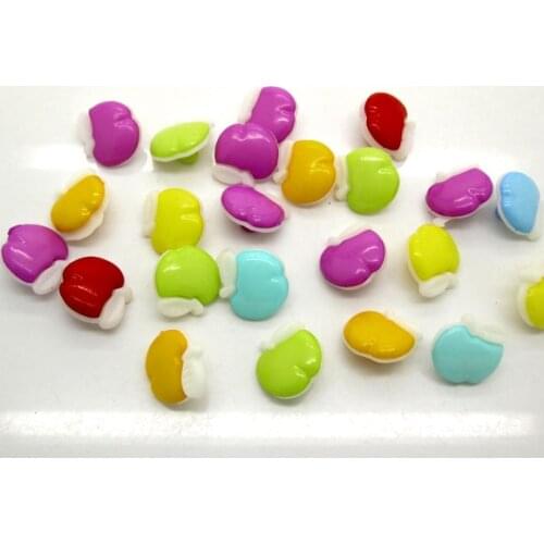 100Pcs Mixed Apple Flower Acrylic Sewing Buttons For Kids Clothes Scrapbooking Decorative Botones Handicraft DIY Accessories