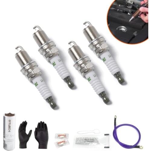 4Pcs OE 90919-01210 Bipolar platinum spark plug For Toyota Lexus / Camry / RAV4, gift kit