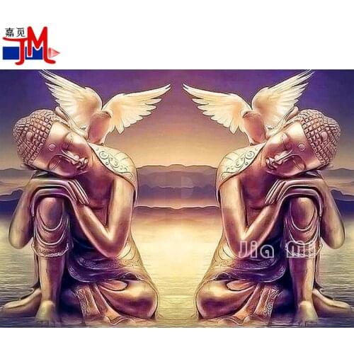 5D Diamond Embroidery Full Display Buddha Diamond Painting Religion Rhinestones Pigeon Pictures Diamond Mosaic Icons Beadwork