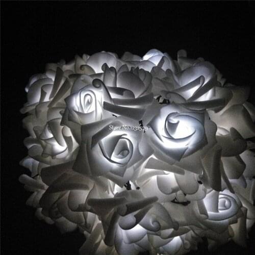 7M 50 LEDS Solar Powered Lights Rose Flower String Light For Christmas Wedding Halloween Patio Party Outdoor Indoor Decorations