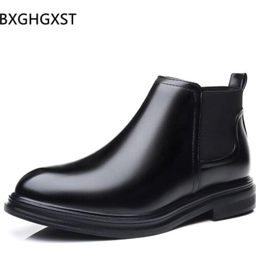 Black Chelsea Boots Men Office Shoes Coiffeur Brand Italian Shoes Mens Dress Boots 2021 Designer Shoes Men Boots Leather