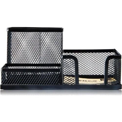 Affordable Black Metal Pen Holder School Student Office Desk Organization Box Holders Stationery Gifts Supplies