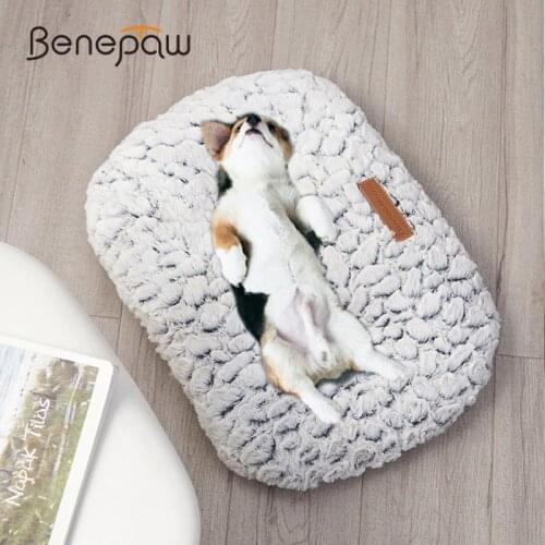 Benepaw Autumn Winter Warm Dog Bed Soft Comfortable Thick Plush Antislip Puppy Pet Mat Cushion For Small Medium Large Dogs Cats