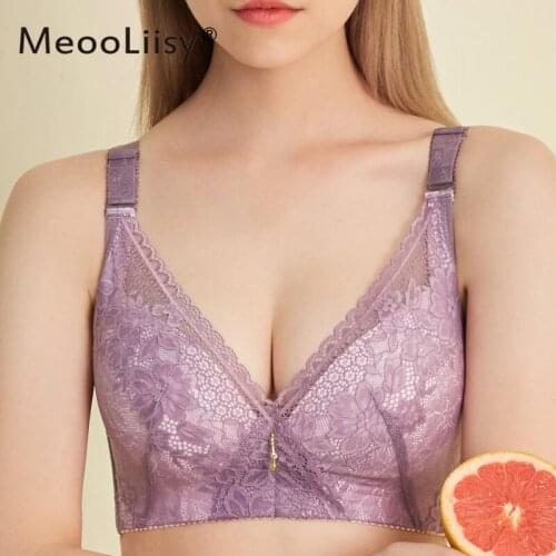MeooLiisy Women Plus Size Lingerie Push Up Bra Wire Free Bra Sexy Intimates Women Lingerie Erotic Underwear