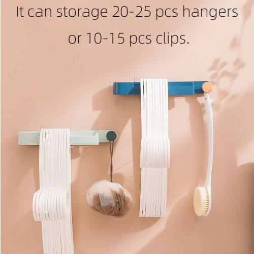Multifunctional Foldable Clothes Rack Hanger Holder Wall Mounted Folding Rack Clothespins Clips Storage Organizer Hook Bathroom