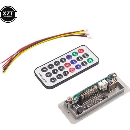 Bluetooth5.0 MP3 Decoding Board Module Wireless Car USB Support MP3 Player TF Card Slot /FM Audio Remote Decoding Board Module