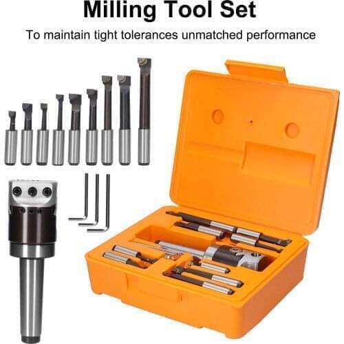 MT3-F1 Boring Bar Kit Boring Heads MT3 Shank Holder Set with 1/2inch Carbide Boring Bar for Manufacturing and Milling Workpiece