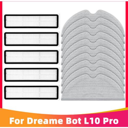 Hepa Filter and Mop Rag Pad Replacement Kit for Xiaomi Dreame Bot L10 Pro Model Name: RLS5L Robotic Vacuum Cleaner Parts