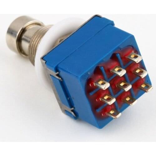 New Arrival 9-pin 3PDT Guitar Effects Pedal Box Stomp Foot Metal Switch True Bypass Hot Selling blue Dropshipping