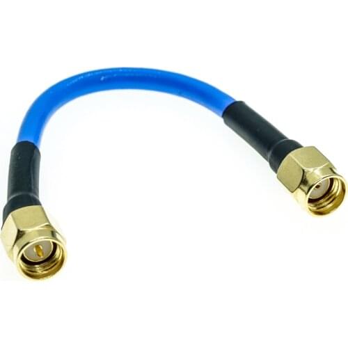RPSMA male to SMA male Connector RG405 RG-405 Semi Flexible Coaxial Cable .086" 50ohm Blue