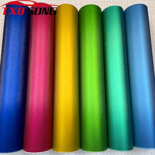 Blue red silver grey Aluminum Metallic Brushed Vinyl Car Wrap Foil Sticker with Air Bubble Free DIY Motorbike Vehicle Wrapping