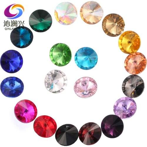 Round shape pointback High quality Glass loose rhinestones,nail art/Diy/Clothing accessories 6mm/8mm/10mm/12mm/14mm/16mm/18mm
