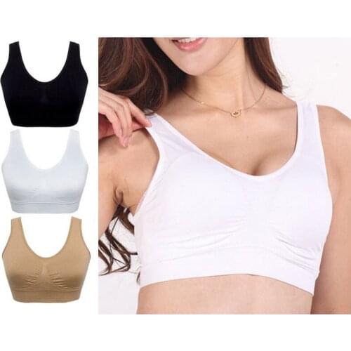 3XL Young Girls Lady Tops Bust Comfortable Elasticity Sports And Fitness Women Bilayer No Rims Tops Bust Maternity Intimates Bra