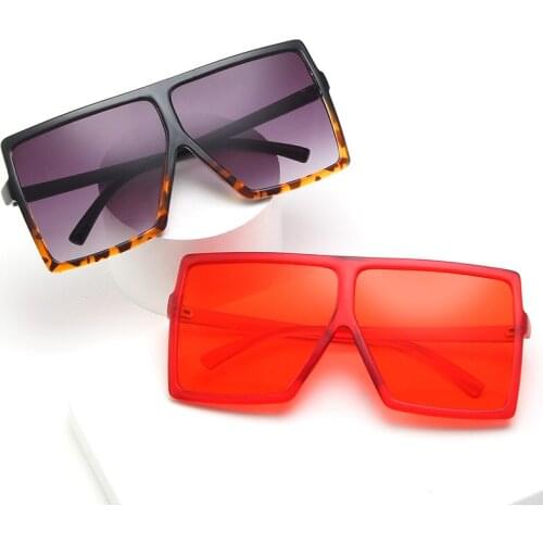 Veshioin New Big One Piece Fashion Oversized Sunglasses Women Red Shades Large Sun