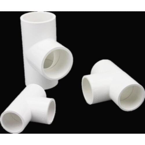 PVC Inside Diameter 20/25/32/40/50mm Water Supply Pipe Fittings Equal Tee Connectors Plastic Joint Irrigation Water Parts