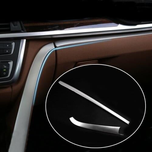 Inner Glove Box Co-pilot Toolbox Strips Decorative Cover Trim Car Styling Accessories Sequin For BMW 3 4 Series 3GT F30 F31 F32
