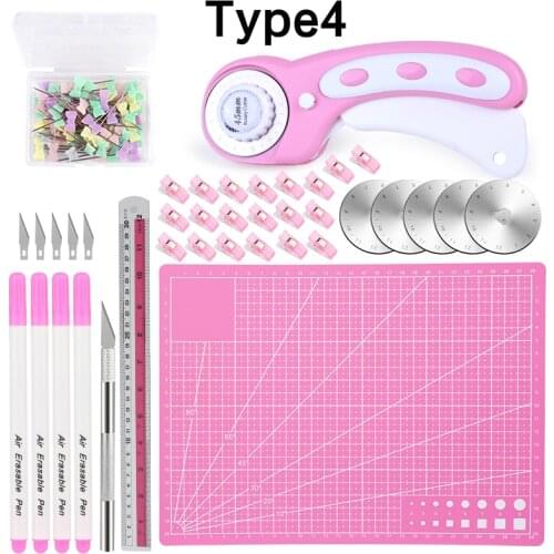 Nonvor Rotary Cutter Tools Set With Cutting Mat Blades Patchwork Ruler Carving knife Quilting Leather Sewing Kit Positioning pin