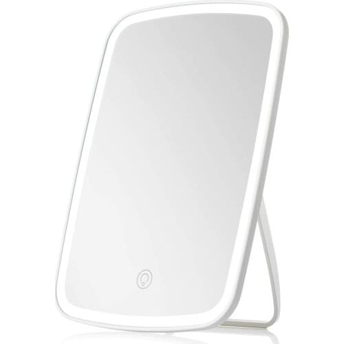 AMSIC Makeup Mirror Touch Screen Vanity Mirror with LED Brightness Adjustable Portable USB Rechargeable