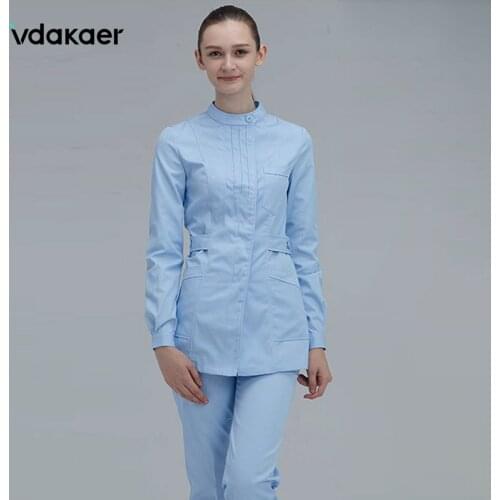 Womens medical clothing Shirt + pants set nurses suit medical uniform lab coat doctors clothing Labor insurance work clothes