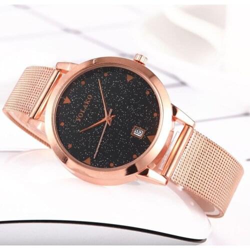 Women For Watches Starry Sky With Calendar Luxury Ladies Stainless Steel Quartz Watch YOLAKO Fashion Clock Gift Relogio Feminino