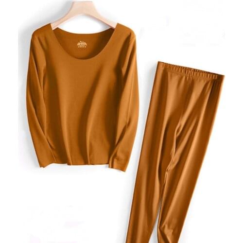 Women Sexy Long Johns Winter Female Thermal Skin Warm Suit Korean Recycled Fiber Thermal Underwear for Women 2020 warm