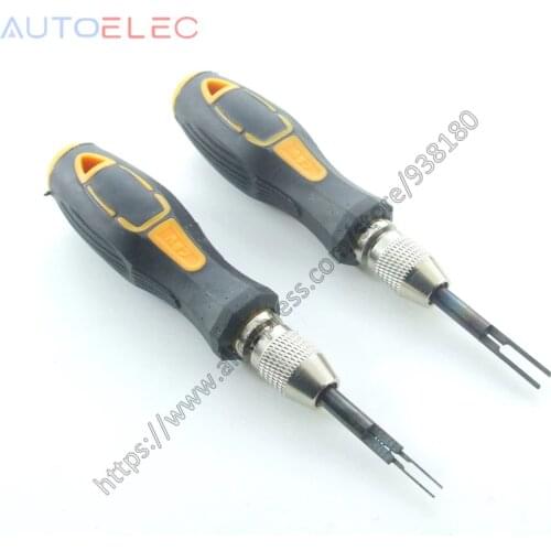 1Pcs AT35 & 1Pcs AT15 Pin Release Extractor Crimp Pin Pigtail Plug Terminal Removal Dismount Tool Kit for Molex DELPHI tyco AMP