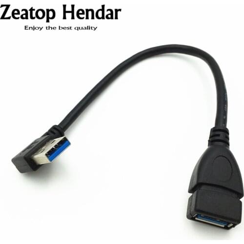 1Pcs USB Extension Cable USB 3.0 A Male to A Female 90 Degree Right Angle Data Sync Cord Adapter Connector